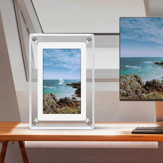 VelauraFrame™ – Rechargeable Acrylic Digital Photo Frame