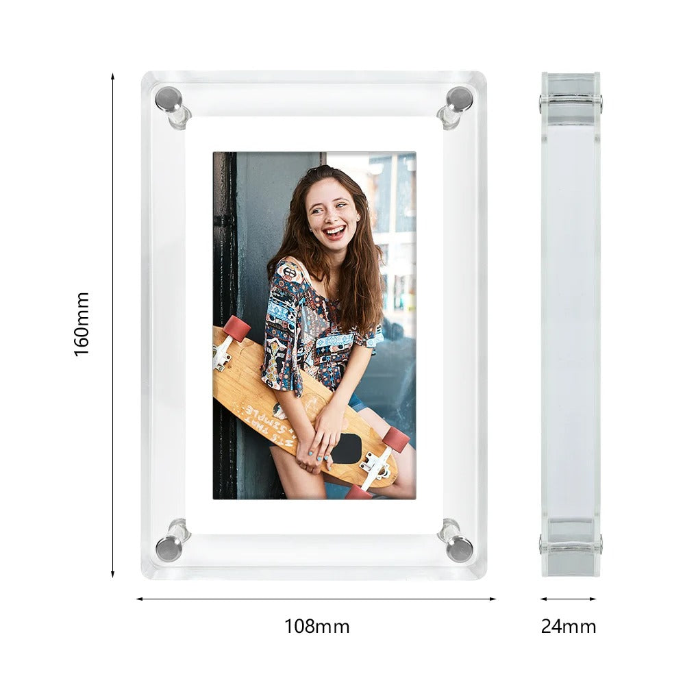 VelauraFrame™ – Rechargeable Acrylic Digital Photo Frame