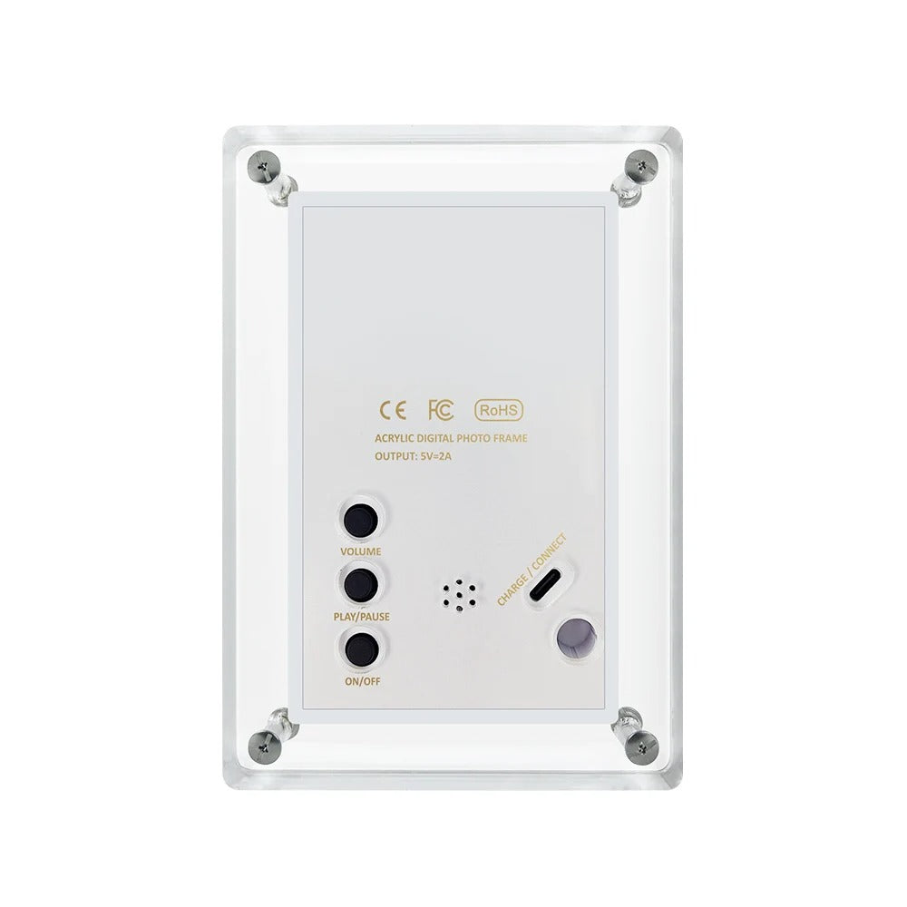 VelauraFrame™ – Rechargeable Acrylic Digital Photo Frame